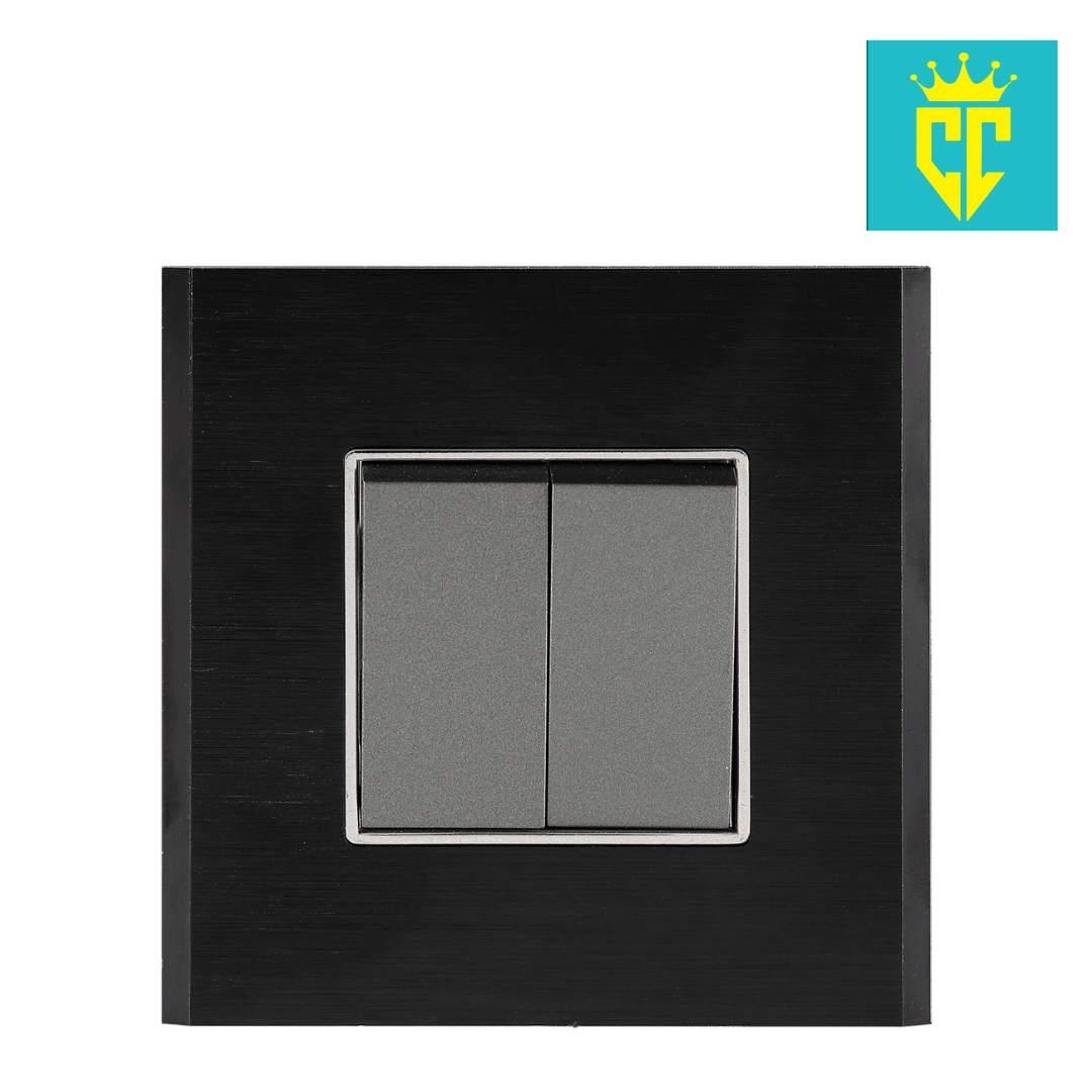 2 M Charcoal Black Metal Out Plate Grande